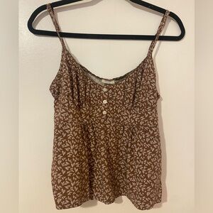 John Galt Floral Brown Women's Top